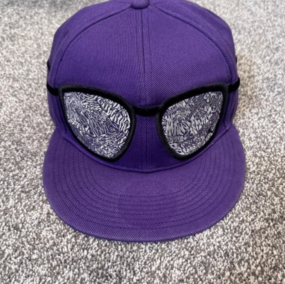 Air Jordan Purple Elephant Print Sunglasses Fitted Hat 7 1/2 60cm Rare Cap